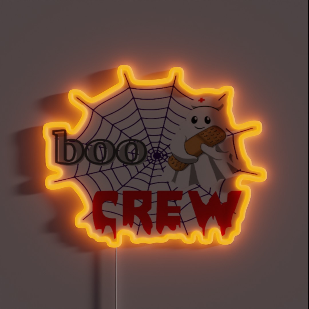 Oncology Nurse Boo Crew RGB Neon Sign Oncology Nurse Boo Crew RGB Neon Sign