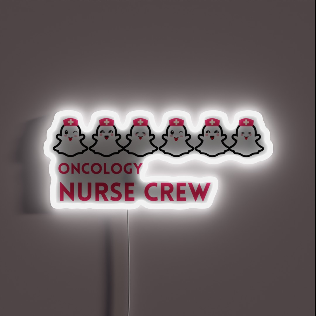 Oncology Nurse Boo Crew RGB Neon Sign Oncology Nurse Boo Crew RGB Neon Sign