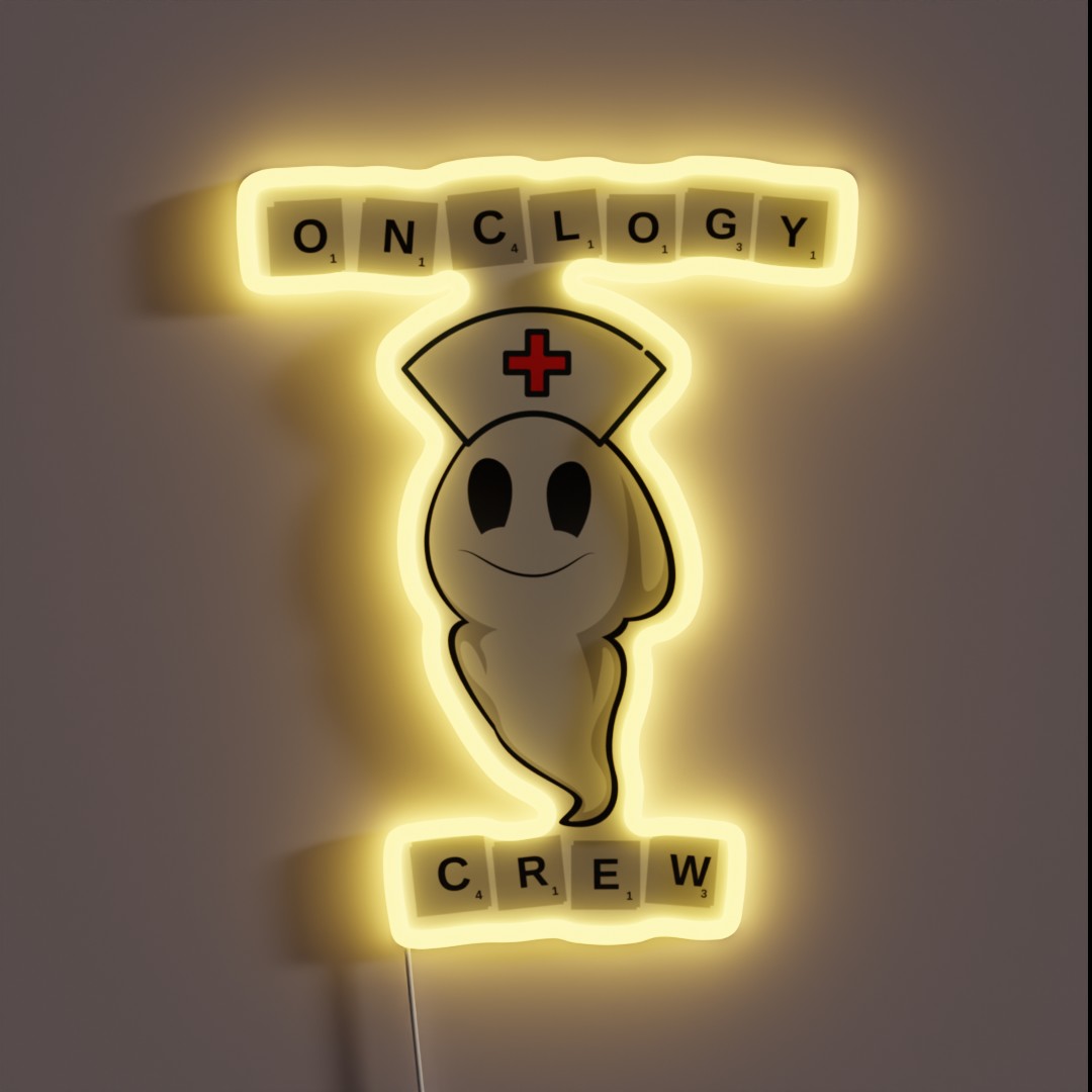 Oncology Nurse Boo Crew RGB Neon Sign Oncology Nurse Boo Crew RGB Neon Sign