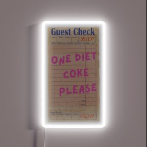 One Diet Coke Please Guest Check RGB Neon Sign