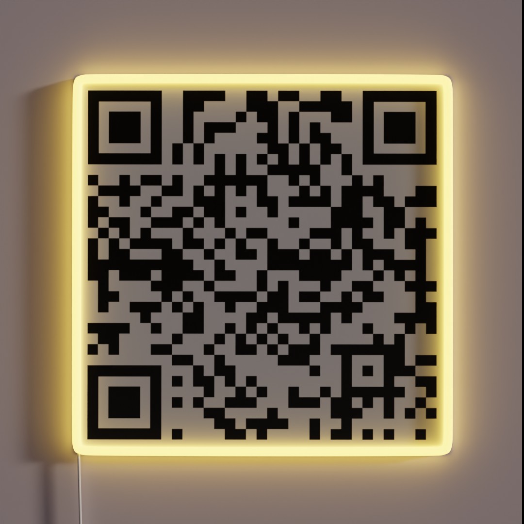 One Direction Teenage Dirtbag QR Code RGB Neon Sign One Direction Teenage Dirtbag QR Code RGB Neon Sign
