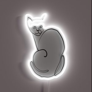 One Line Cat RGB Neon Sign One Line Cat RGB Neon Sign