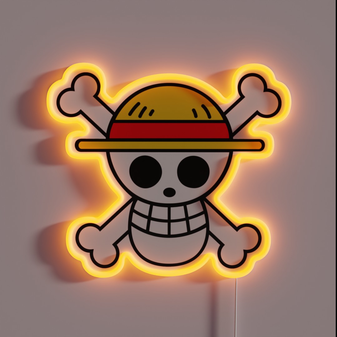 One Piece Luffy Skull RGB Neon Sign One Piece Luffy Skull RGB Neon Sign
