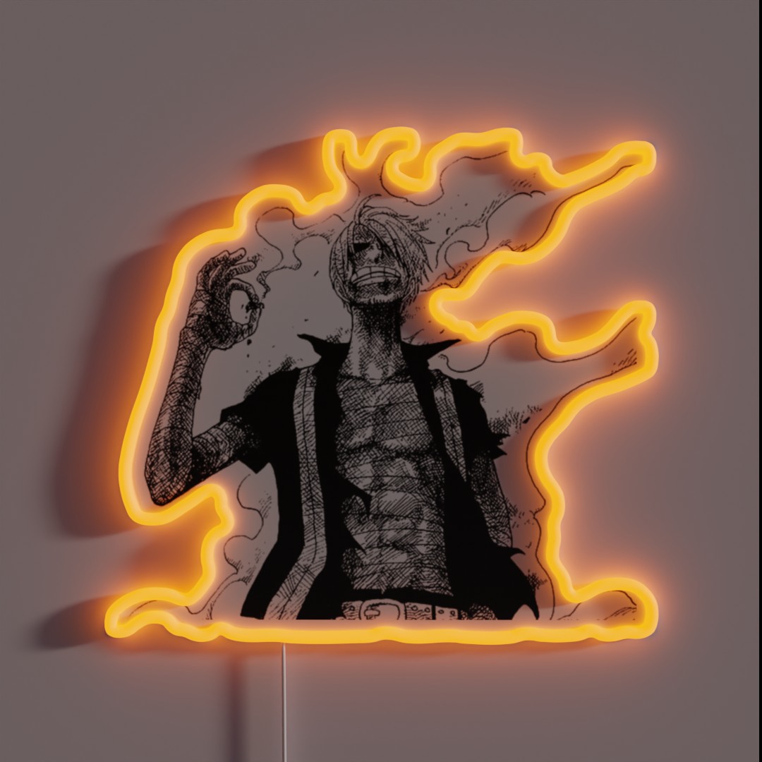 ONE PIECE SANJI NEED A LIGHT RGB Neon Sign ONE PIECE SANJI NEED A LIGHT RGB Neon Sign