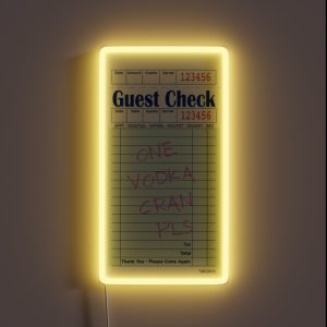 One Vodka Cran Pls Guest Check RGB Neon Sign