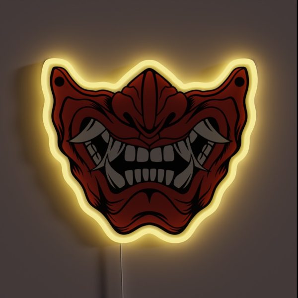 Oni Mask Oni Demon RGB Neon Sign