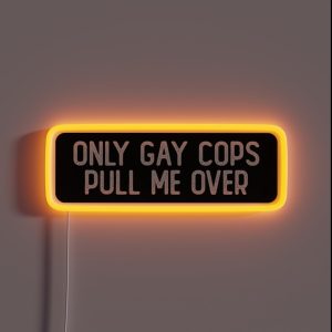 Only Gay Cops Pull Me Over Cool Biker RGB Neon Sign