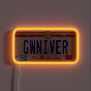 Onward Guinevere License Plate RGB Neon Sign