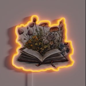 Open Book With Flowers 3 RGB Neon Sign Open Book With Flowers 3 RGB Neon Sign