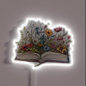 Open Book With Flowers 4 RGB Neon Sign Open Book With Flowers 4 RGB Neon Sign