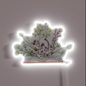 Open Book With Flowers Growing Out RGB Neon Sign Open Book With Flowers Growing Out RGB Neon Sign