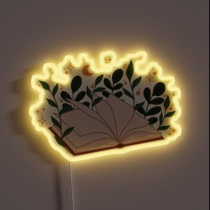 Open Magic Forest Book RGB Neon Sign