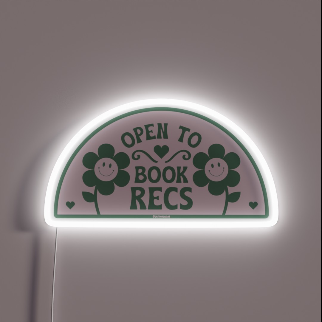 Open To Book Recs Retro Groovy Flowers Daisy RGB Neon Sign Open To Book Recs Retro Groovy Flowers Daisy RGB Neon Sign