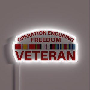 Operation Enduring Freedom Veteran RGB Neon Sign