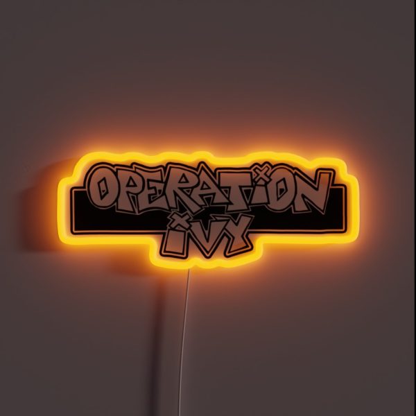 Operation Retro Logo Graphic Gift Men RGB Neon Sign