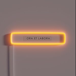 Ora Et Labora Black And White RGB Neon Sign