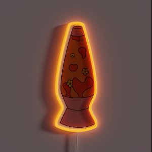 Orange 70s Funky Retro Lava Lamp RGB Neon Sign