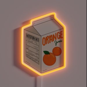 Orange Juice Carton RGB Neon Sign Orange Juice Carton RGB Neon Sign