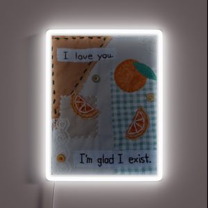 Orange Mixed Media Collage RGB Neon Sign