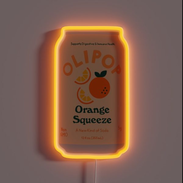 Orange Squeeze Olipop RGB Neon Sign