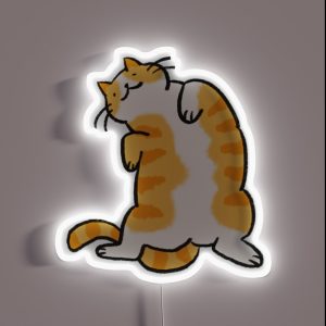 Orange Tabby Cat RGB Neon Sign