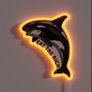 Orca Eat The Rich RGB Neon Sign