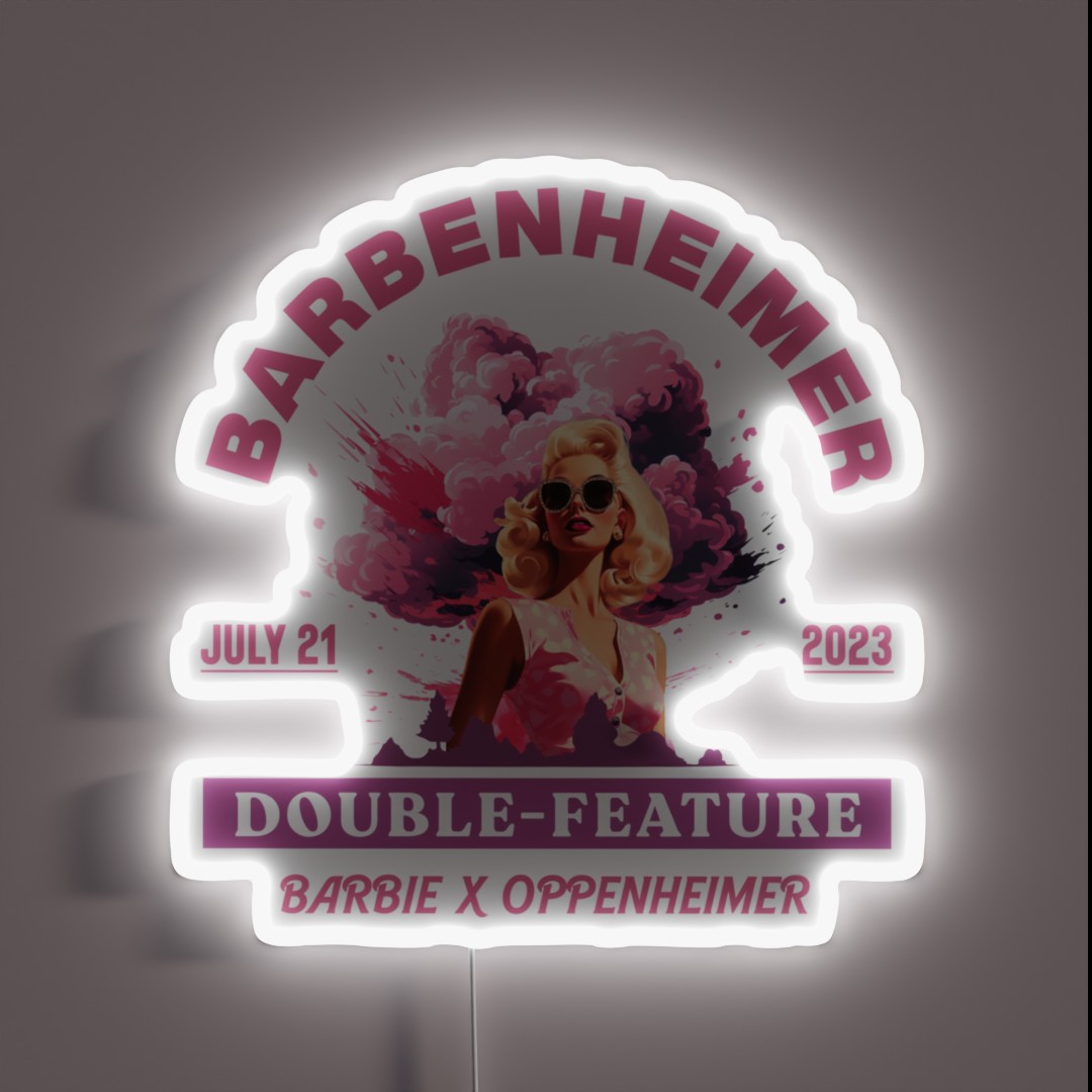 ORIGINAL BARBENHEIMER 2023 RGB Neon Sign ORIGINAL BARBENHEIMER 2023 RGB Neon Sign