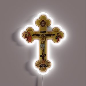 Orthodox Cross Icon RGB Neon Sign Orthodox Cross Icon RGB Neon Sign