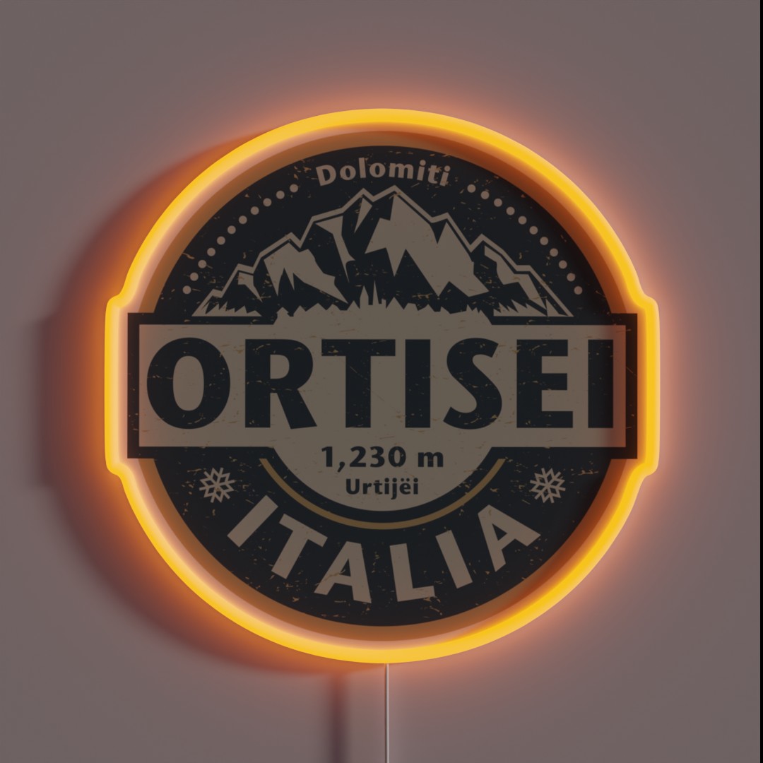 Ortisei Italy RGB Neon Sign Ortisei Italy RGB Neon Sign