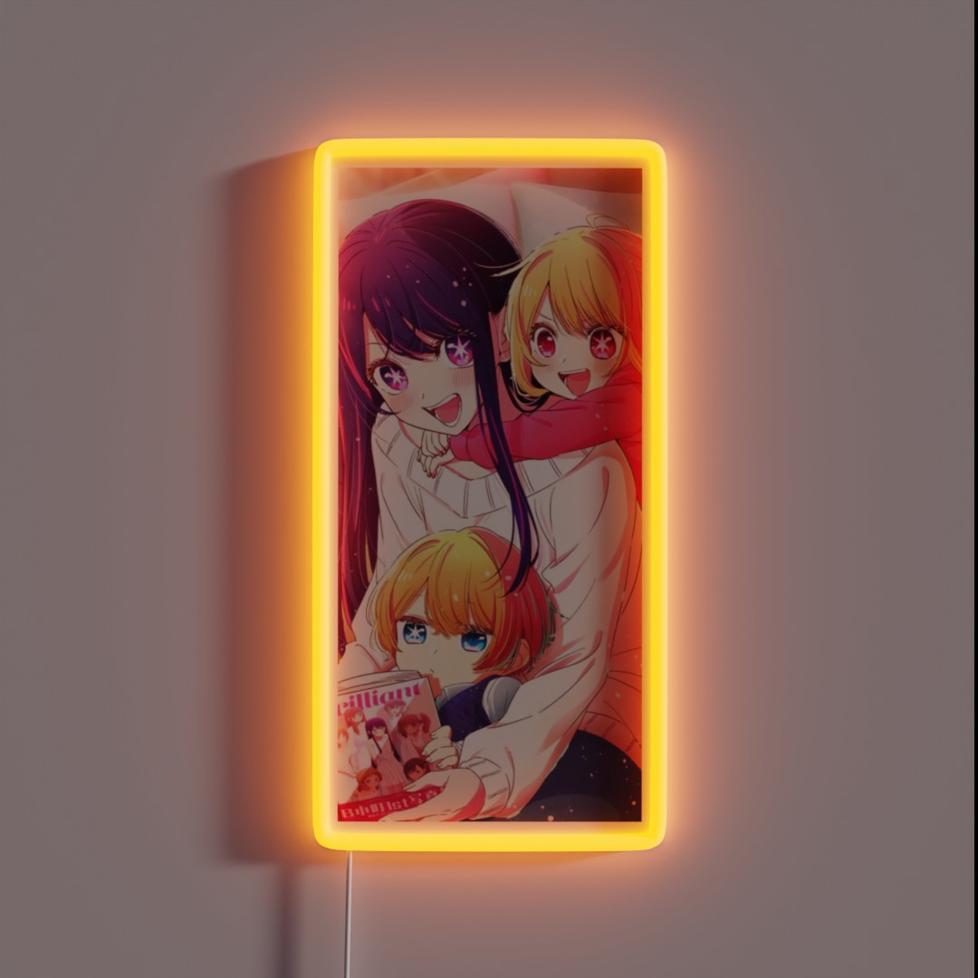 Oshi No Ko Ai Aqua And Ruby RGB Neon Sign Oshi No Ko Ai Aqua And Ruby RGB Neon Sign