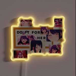 OSHI NO KO DO IT FOR HER WITHOUT BACKGROUND RGB Neon Sign