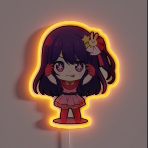 Oshi No Ko Idols Child Chibi Hoshino Ai Pose RGB Neon Sign