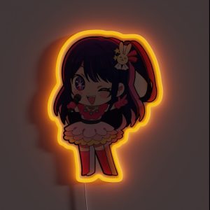 Oshi No Ko My Favorite Idol Child Ai Hoshino RGB Neon Sign Oshi No Ko My Favorite Idol Child Ai Hoshino RGB Neon Sign
