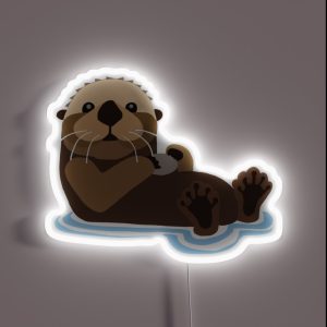 Otter Emoji RGB Neon Sign
