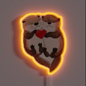 Otter In Love RGB Neon Sign