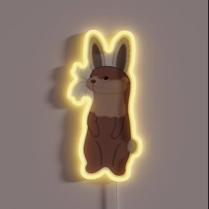Otterly Adorable Bunny RGB Neon Sign