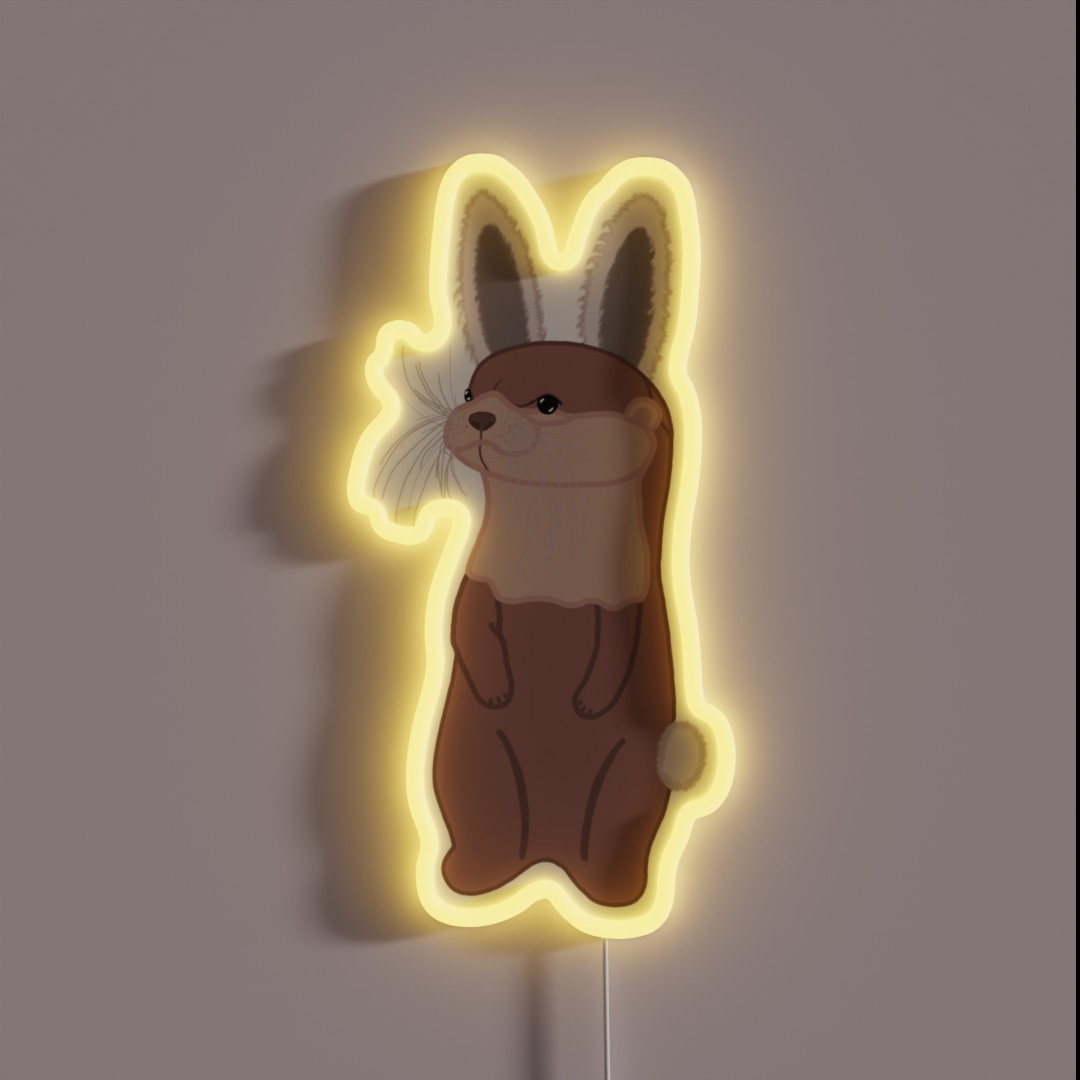 Otterly Adorable Bunny RGB Neon Sign Otterly Adorable Bunny RGB Neon Sign