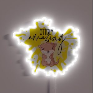 Otterly Amazing Cute Otter RGB Neon Sign