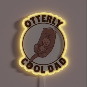 Otterly Cool Dad Pun RGB Neon Sign