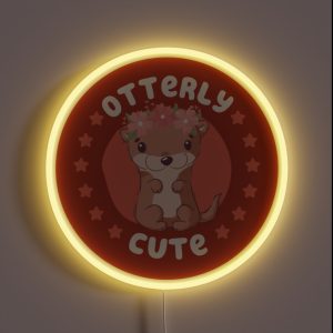 Otterly Cute Otter Pun RGB Neon Sign Otterly Cute Otter Pun RGB Neon Sign