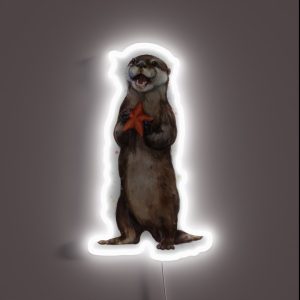 Otterly Delighted Otter RGB Neon Sign