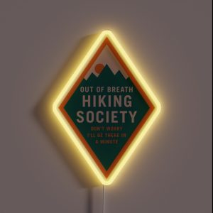 Out Of Breath Hiking Society Scout Diamond Patch RGB Neon Sign Out Of Breath Hiking Society Scout Diamond Patch RGB Neon Sign