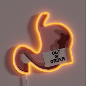 Out Of Order Stomach RGB Neon Sign Out Of Order Stomach RGB Neon Sign