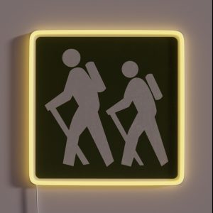 Outdoor Recreational Backbacking Road Sign RGB Neon Sign