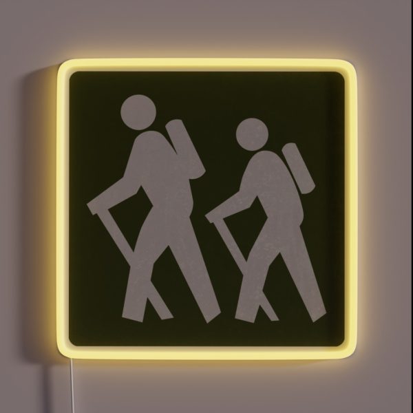 Outdoor Recreational Backbacking Road Sign RGB Neon Sign