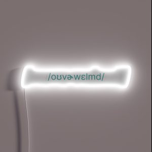 Overwhelmed In Phonetics IPA Teal RGB Neon Sign