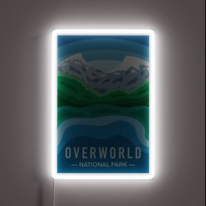 Overworld Minecraft National Park RGB Neon Sign