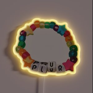 P L U R Rave Kandi RGB Neon Sign