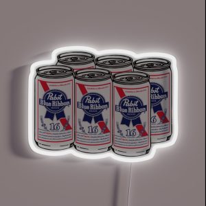 Pabst Blue Ribbon Six Pack RGB Neon Sign