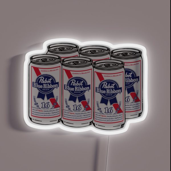Pabst Blue Ribbon Six Pack RGB Neon Sign